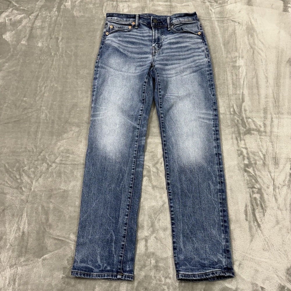 American Eagle Outfitters Blue Straight Jeans with Vintage Wash
